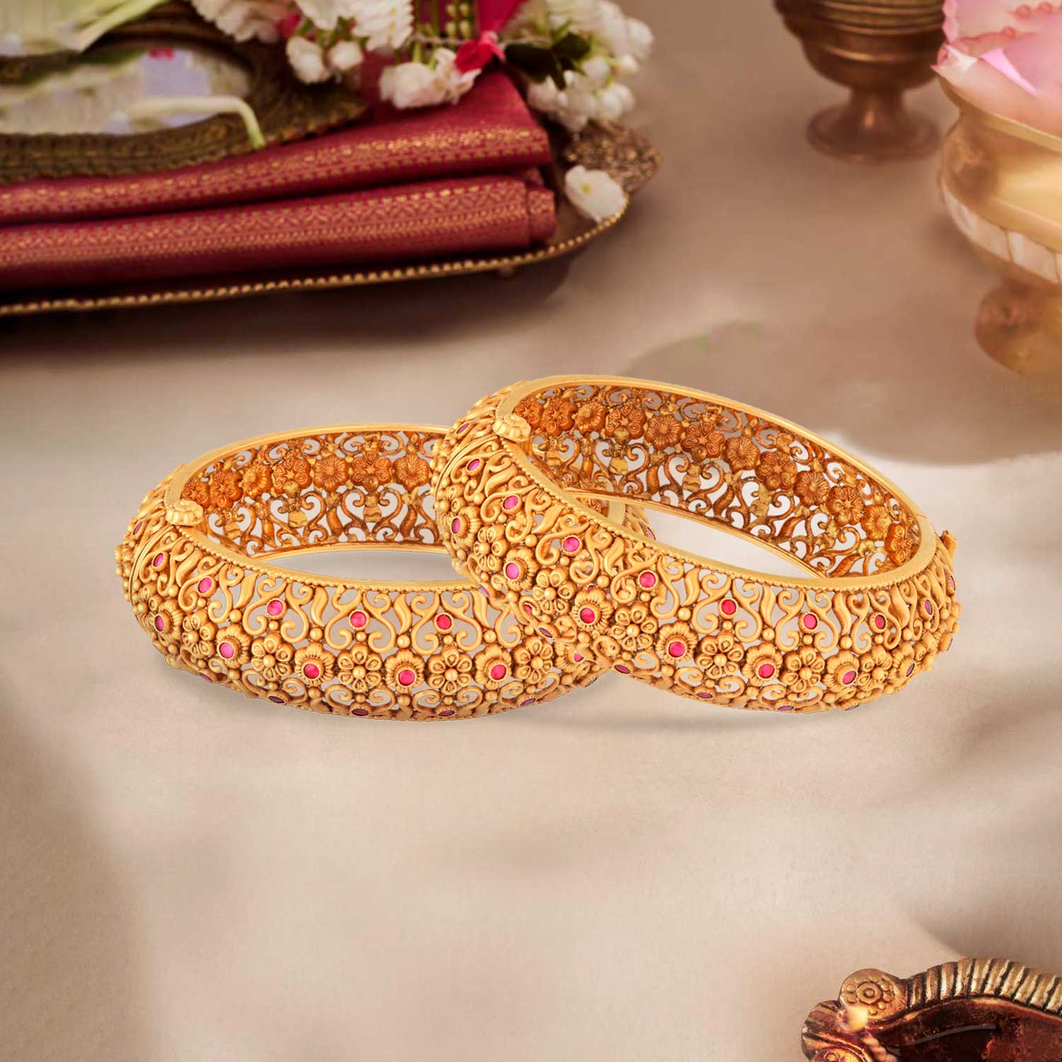 Gold Half Moon Bangle