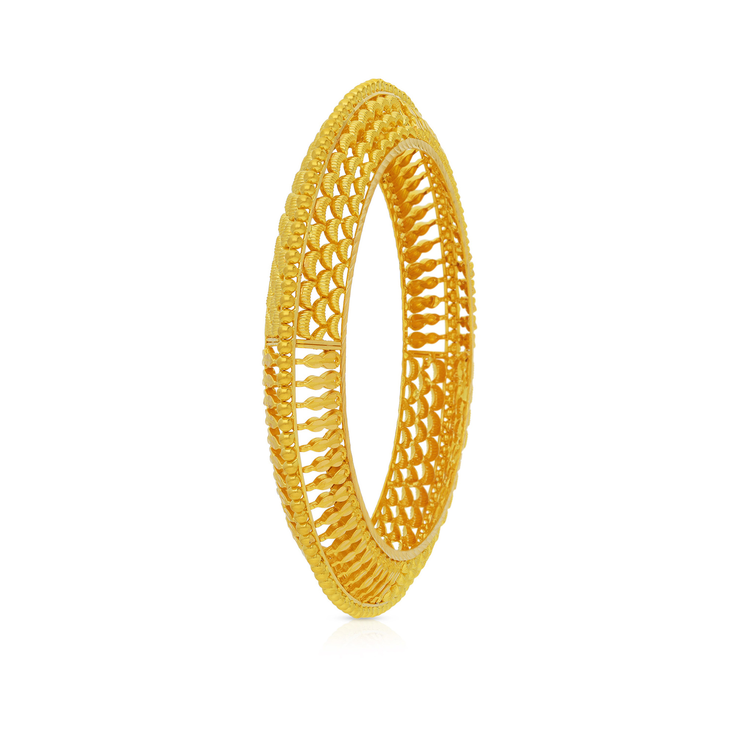 Gold Half Moon Bangle