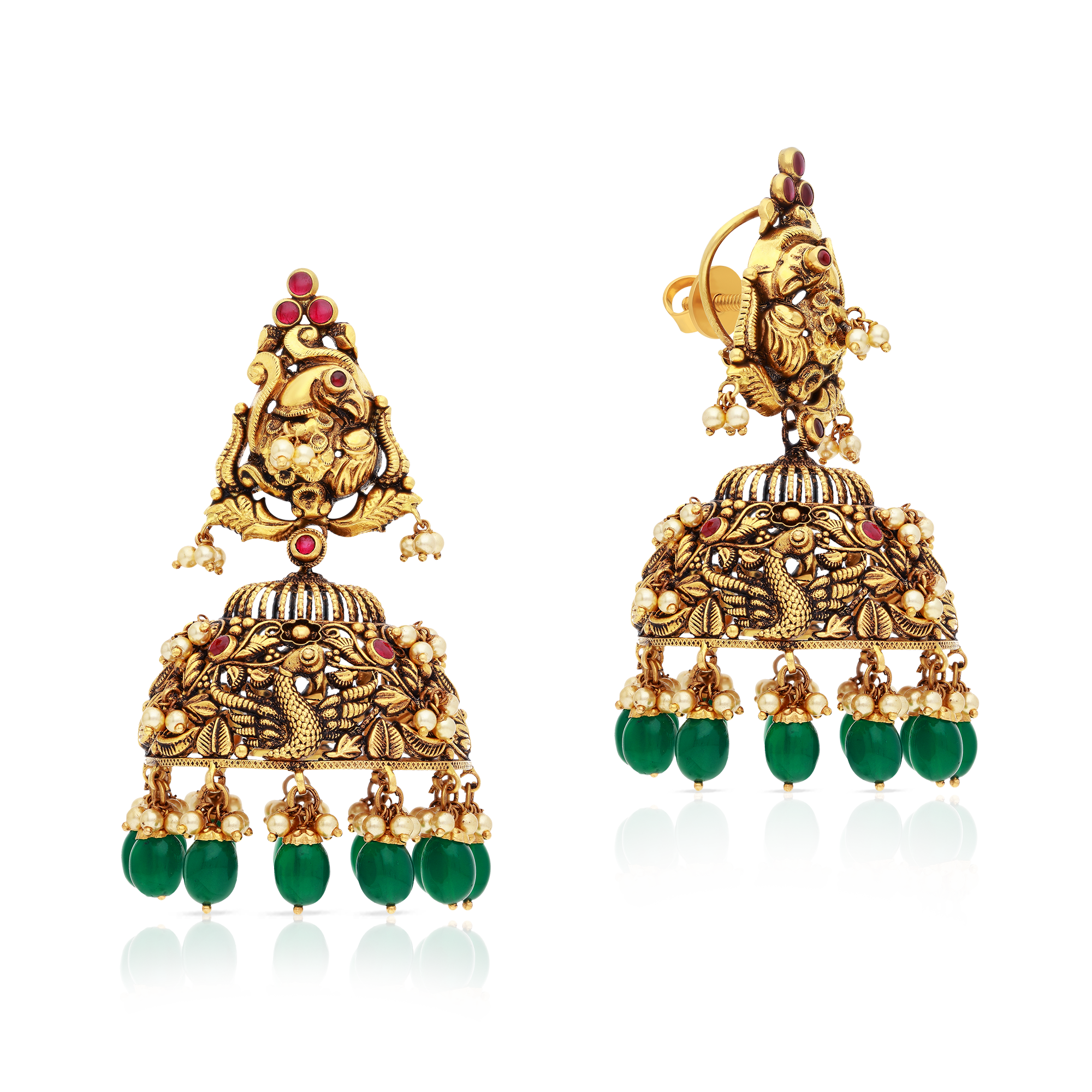 Gold Jhumka Earrings