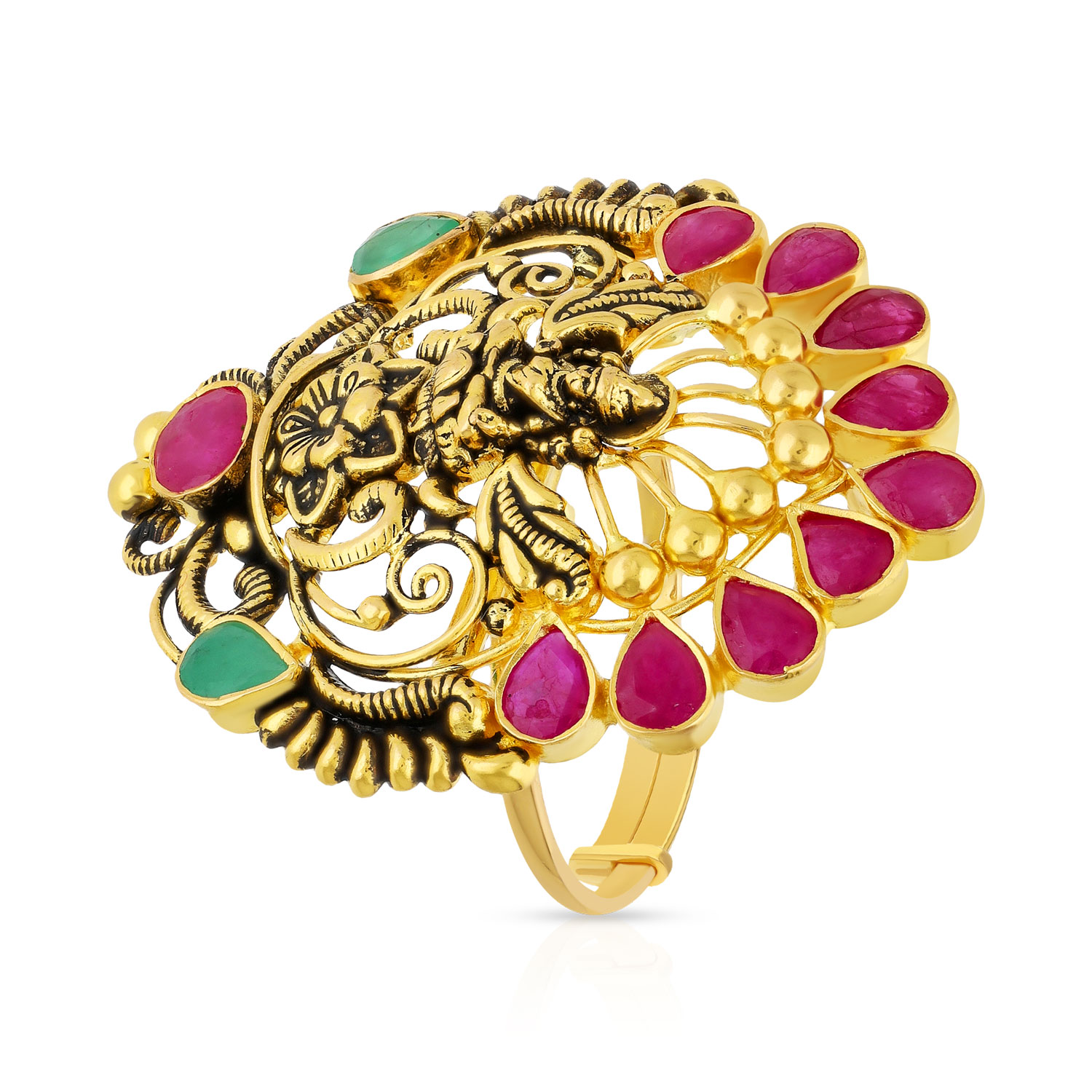 Gold Cocktail Finger Ring