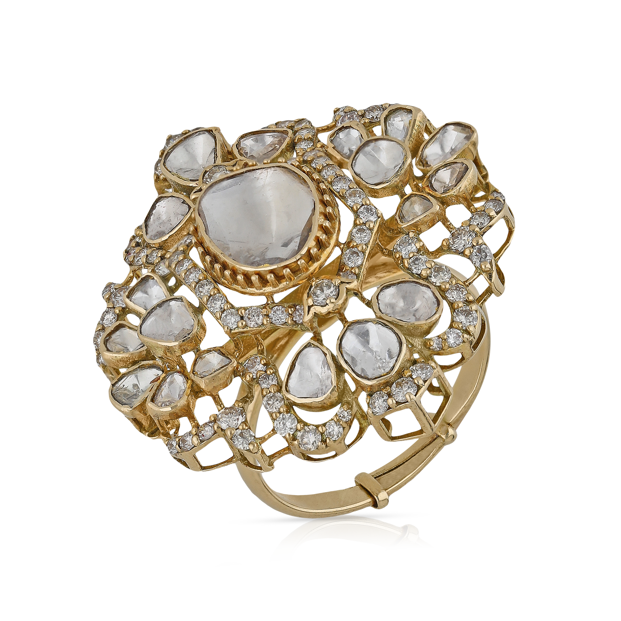 Gold Cocktail Finger Ring