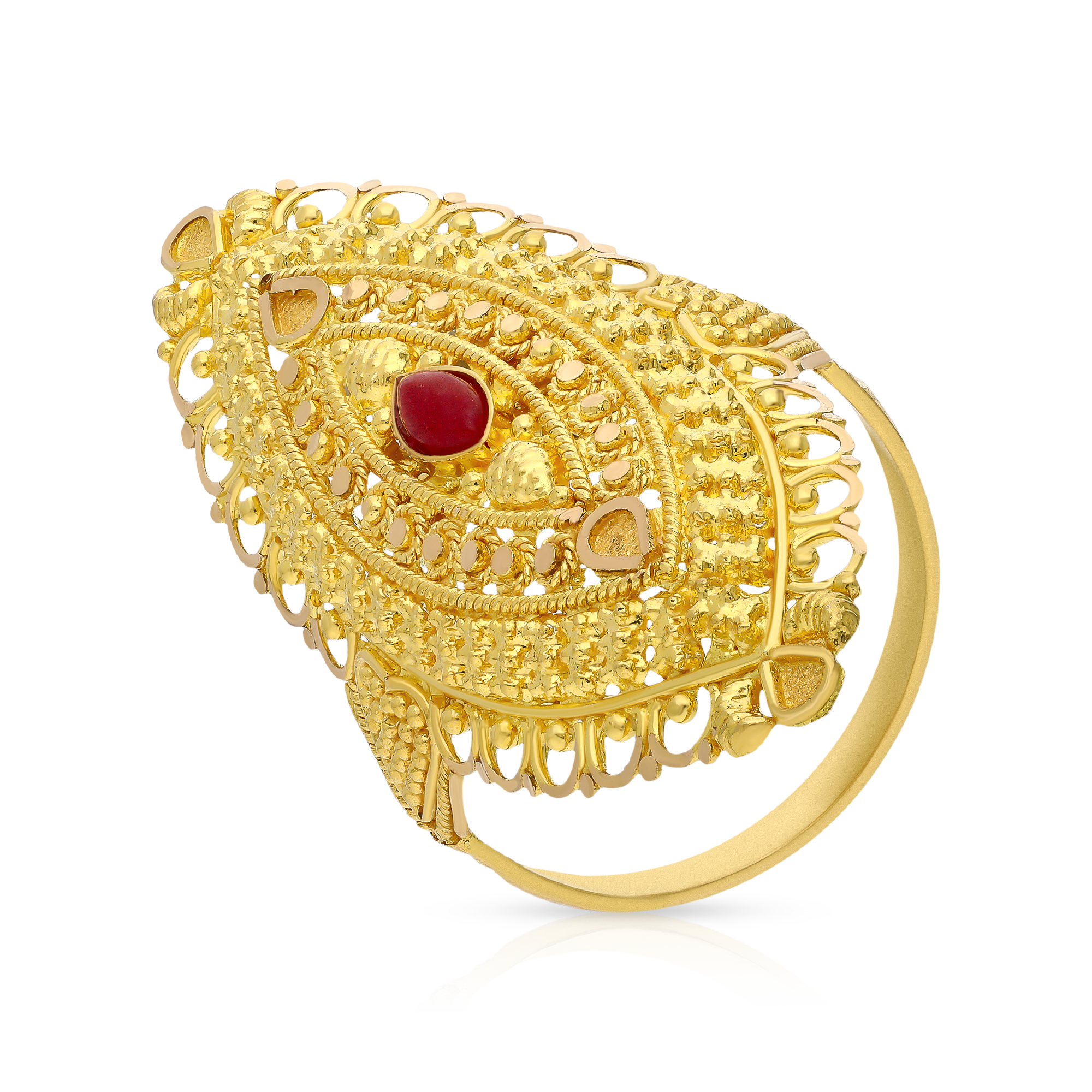 Gold Cocktail Finger Ring