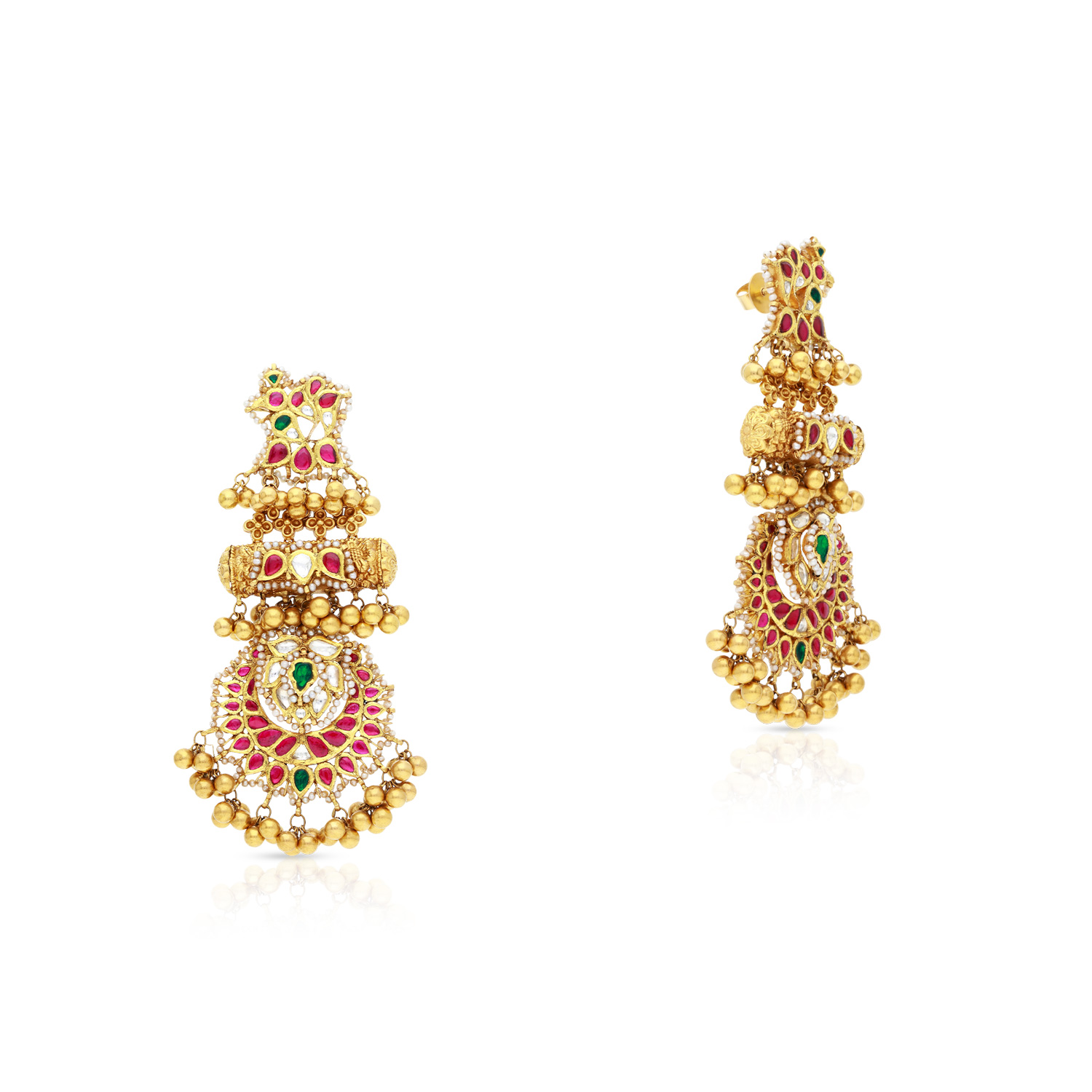 Gold Chandelier Necklace Earrings