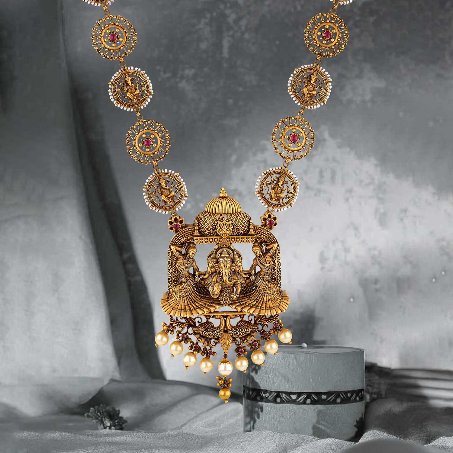 Gold Long V Pendant Necklace