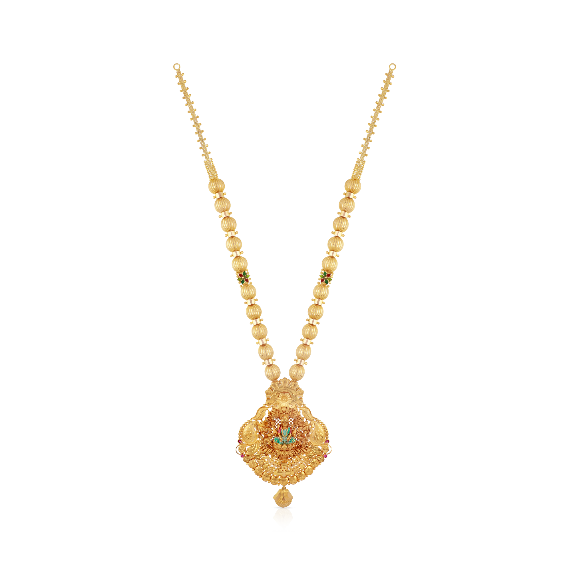 Gold Long V Pendant Necklace