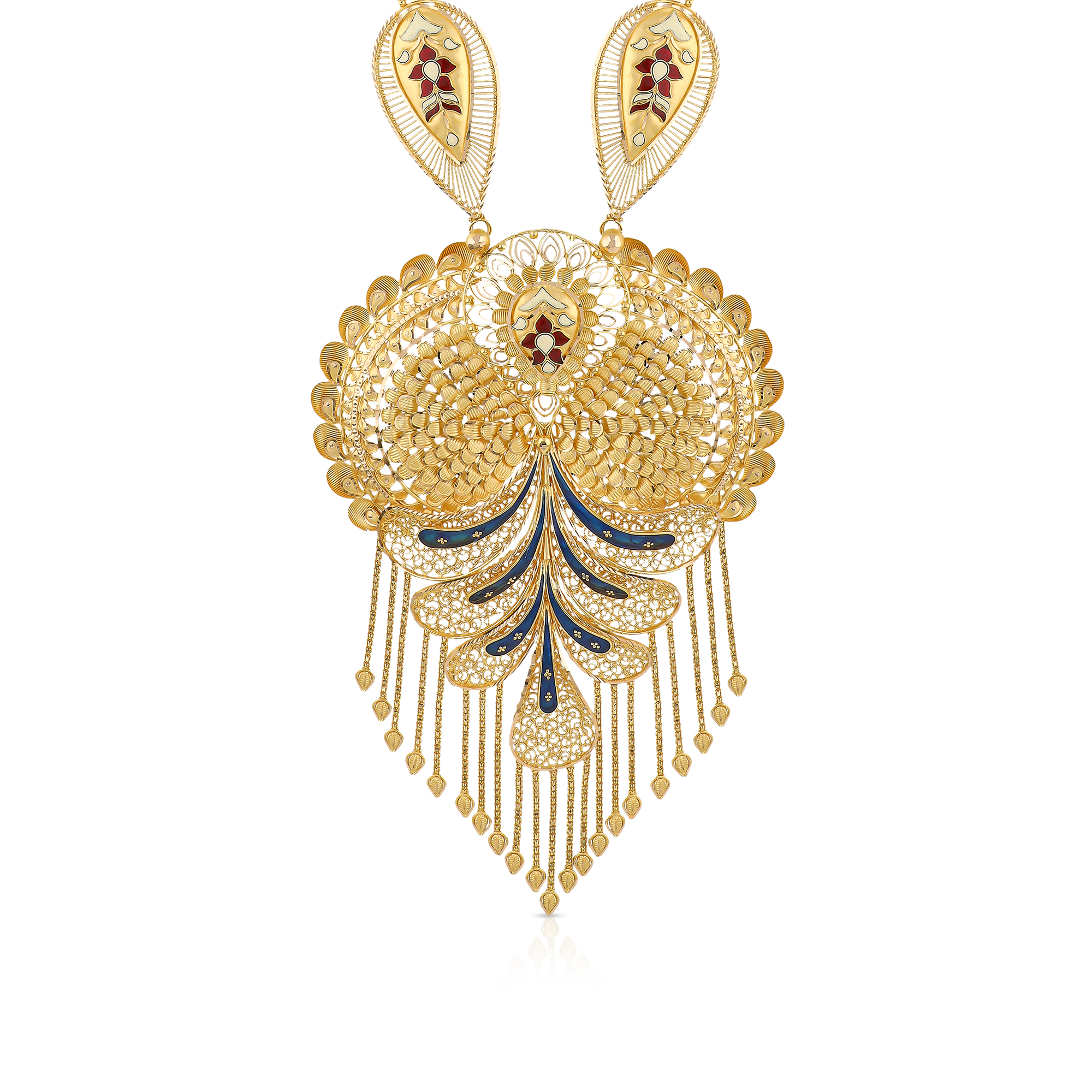 Gold Long V Pendant Necklace