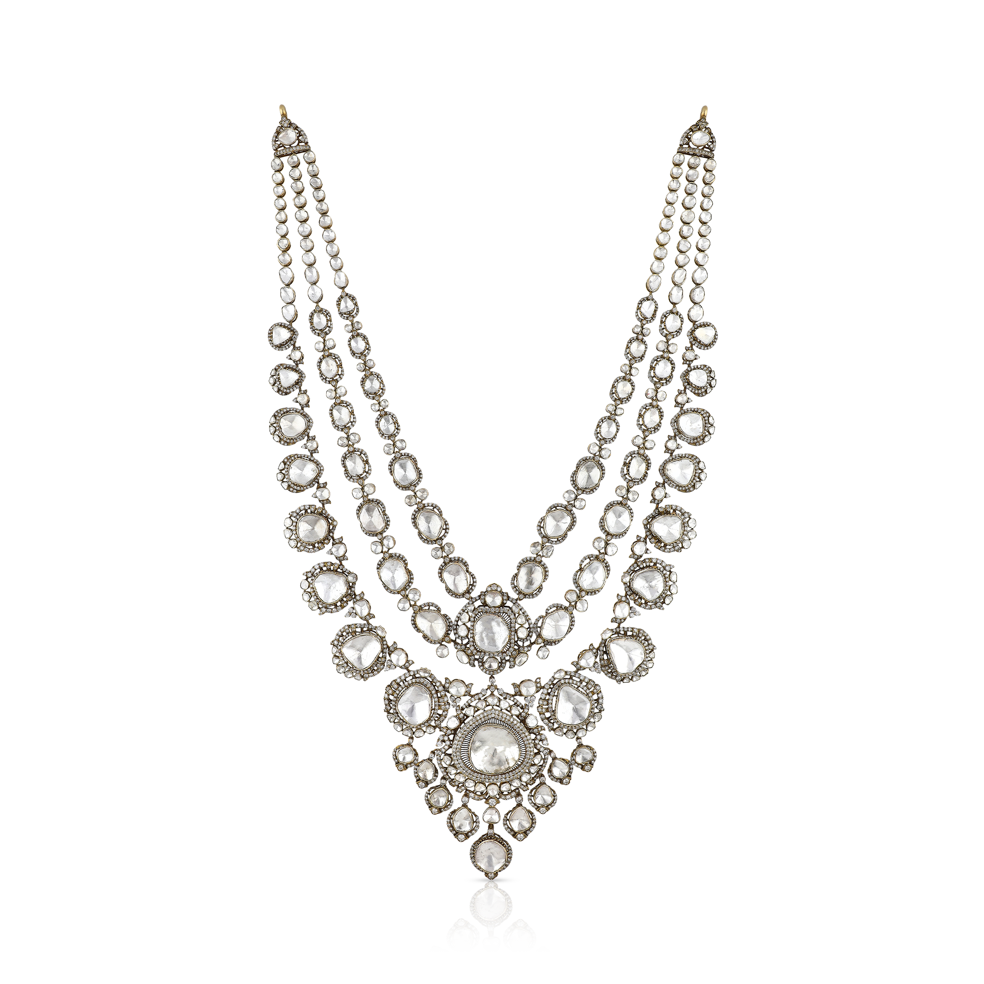 Gold Long Layer Pendant Necklace