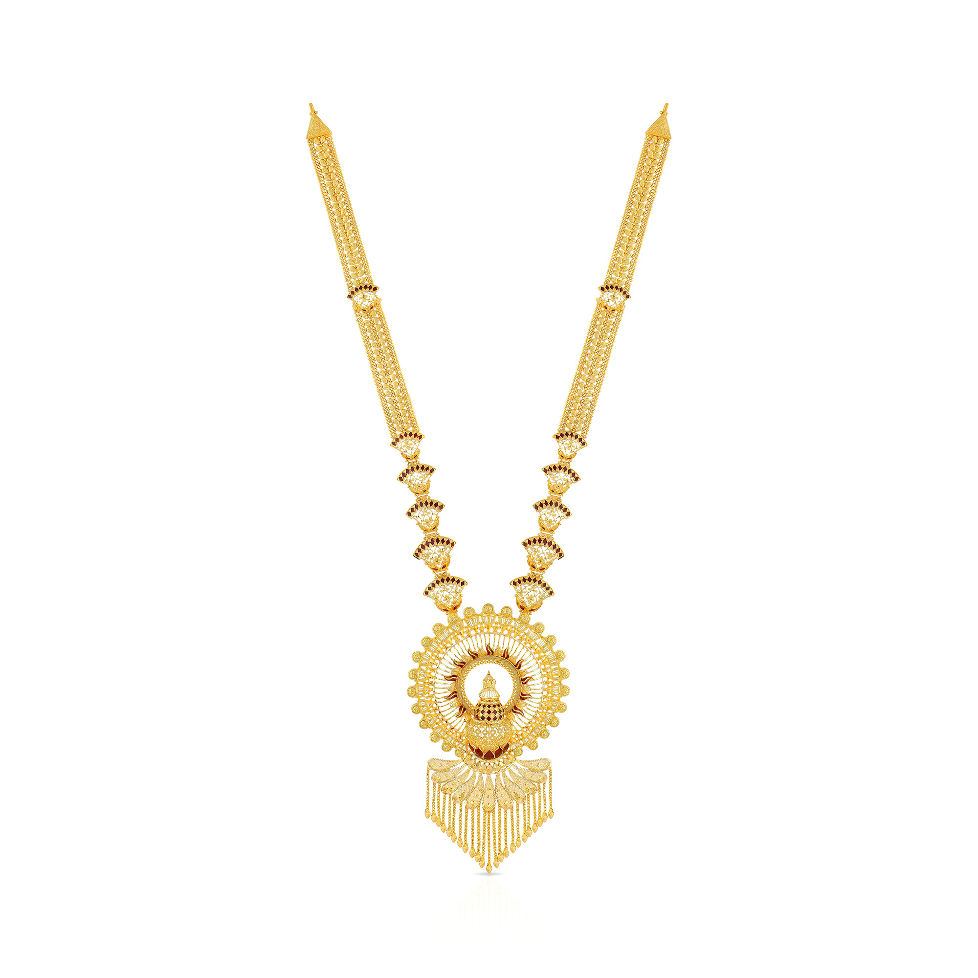 Gold Long V Pendant Necklace