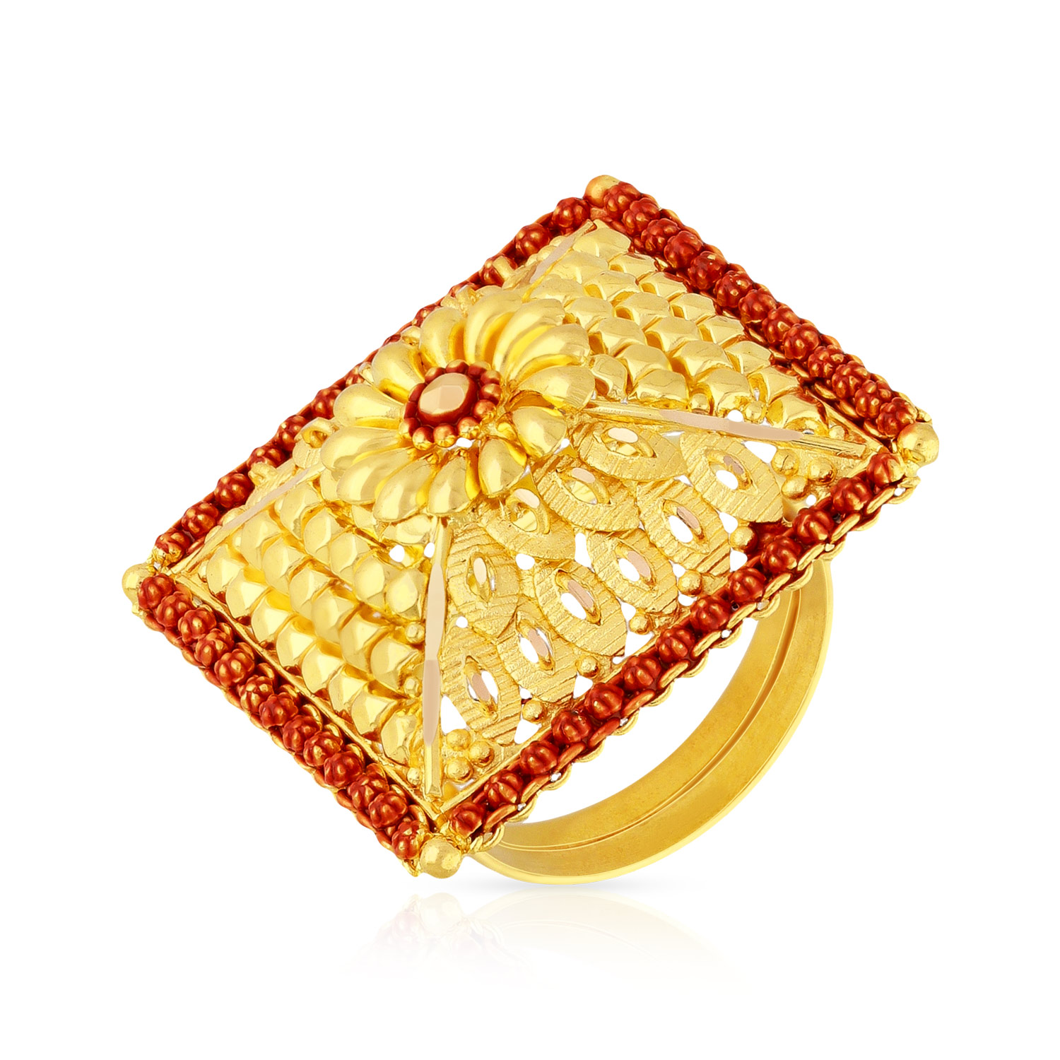 Gold Cocktail Finger Ring